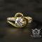 0.56ct Round Cut Heart Engagement Ring - 02US59